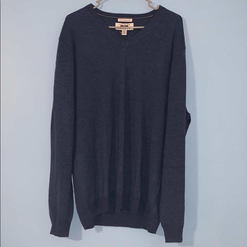 Joseph Abboud Navy NWT V-Neck Wool Sweater XXL
